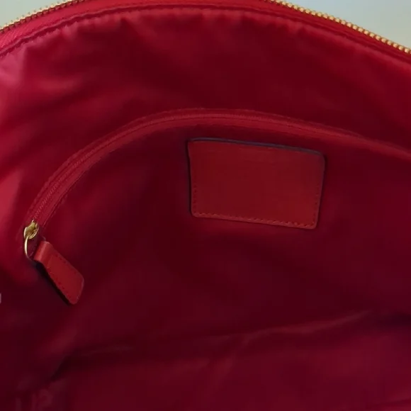 Coach Red and Black Floral Shoulder Bag - Picture 7 of 8